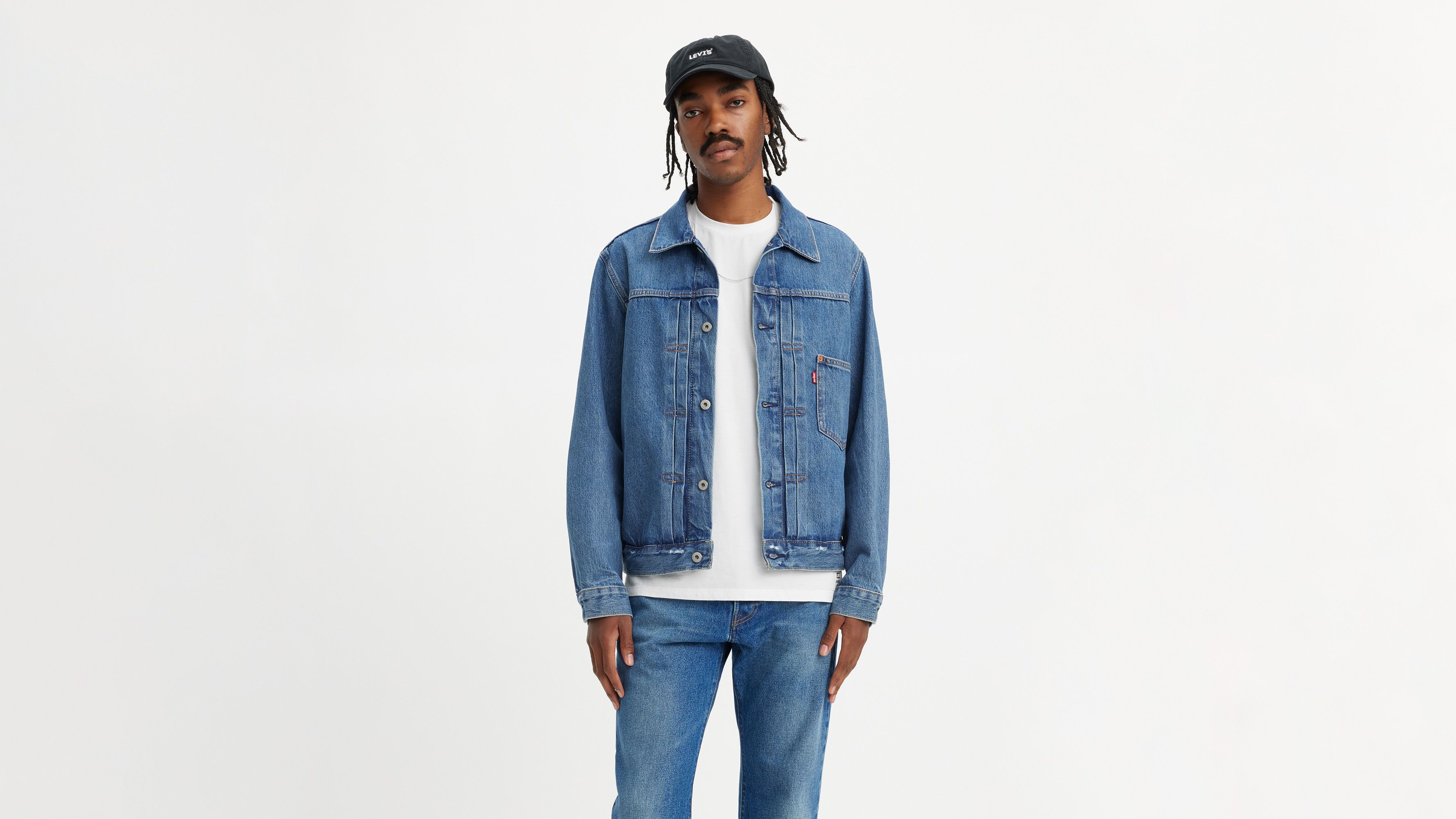 Veste Trucker Type I - Medium Indigo Stonewash - Bleu