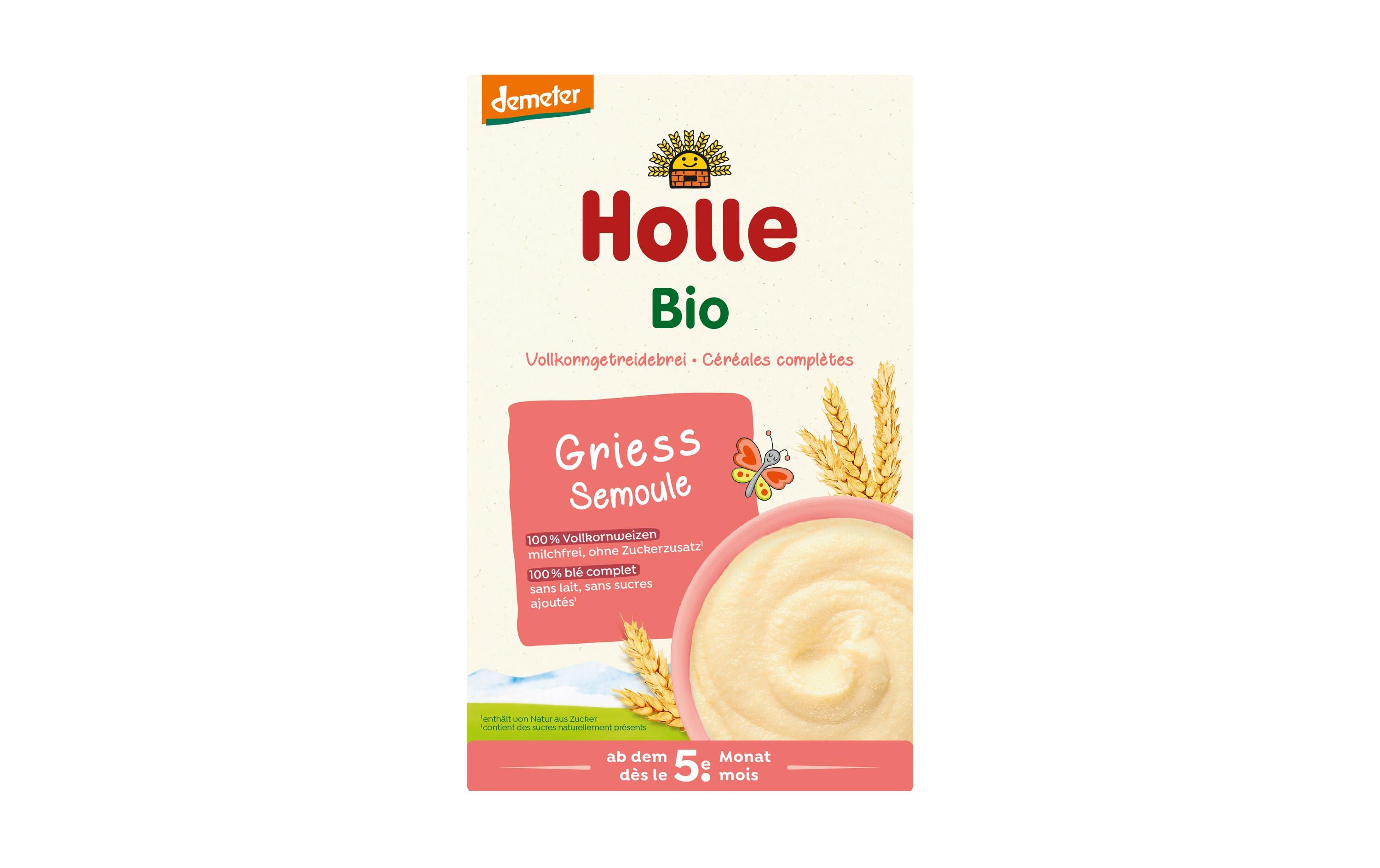 Griessbrei Holle Bio-Vollkorngetreidebrei Grie Bio 250gGriessbrei, Bio-Babybrei Griess, 1 x 250 g