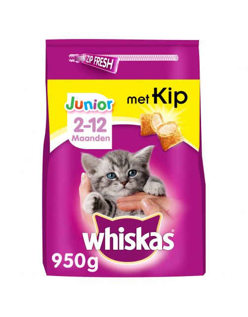 Whiskas Brokjes Junior Kip - Kattenvoer