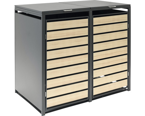 WESTMANN bakkenopbergbox inclusief gasveren en dekseldempers, 132 x 80 x 116 cm, antraciet