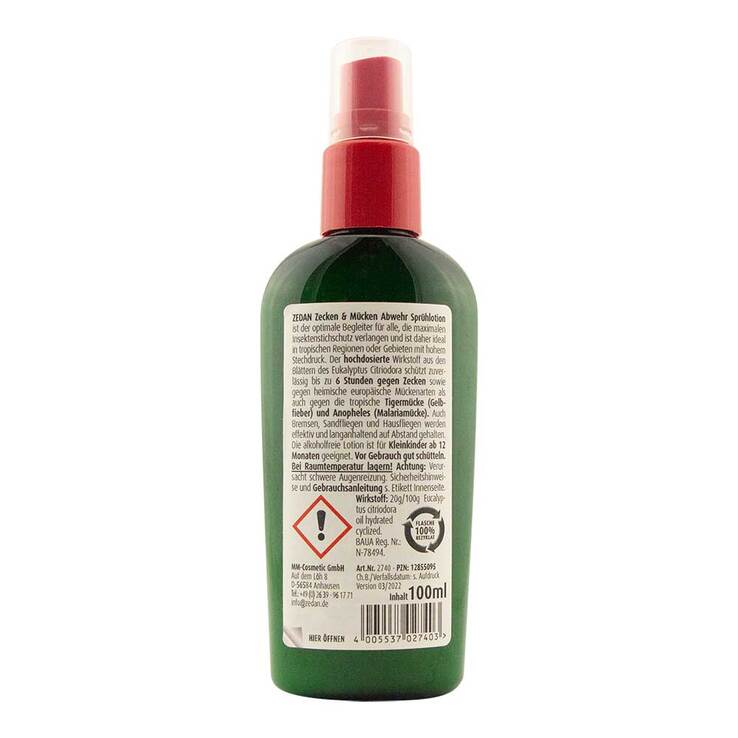 Zedan Abwehr Lotion Outdoor Zecken & Mücken, 100 ml