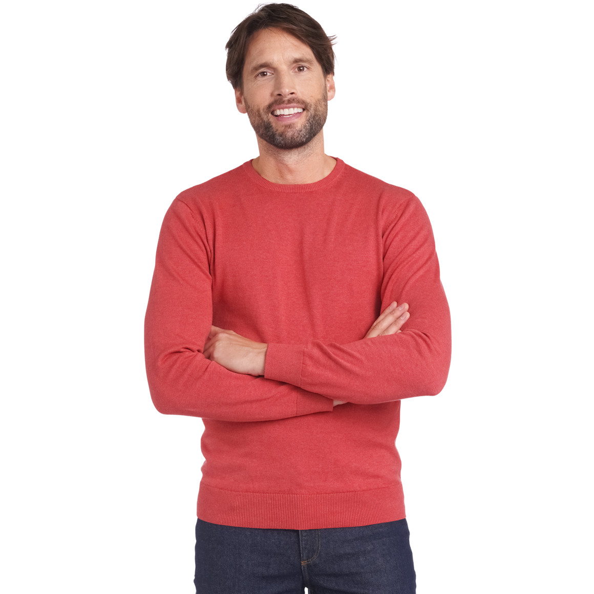 VanVaan Herren Feinstrickpullover mit Rundhals rot