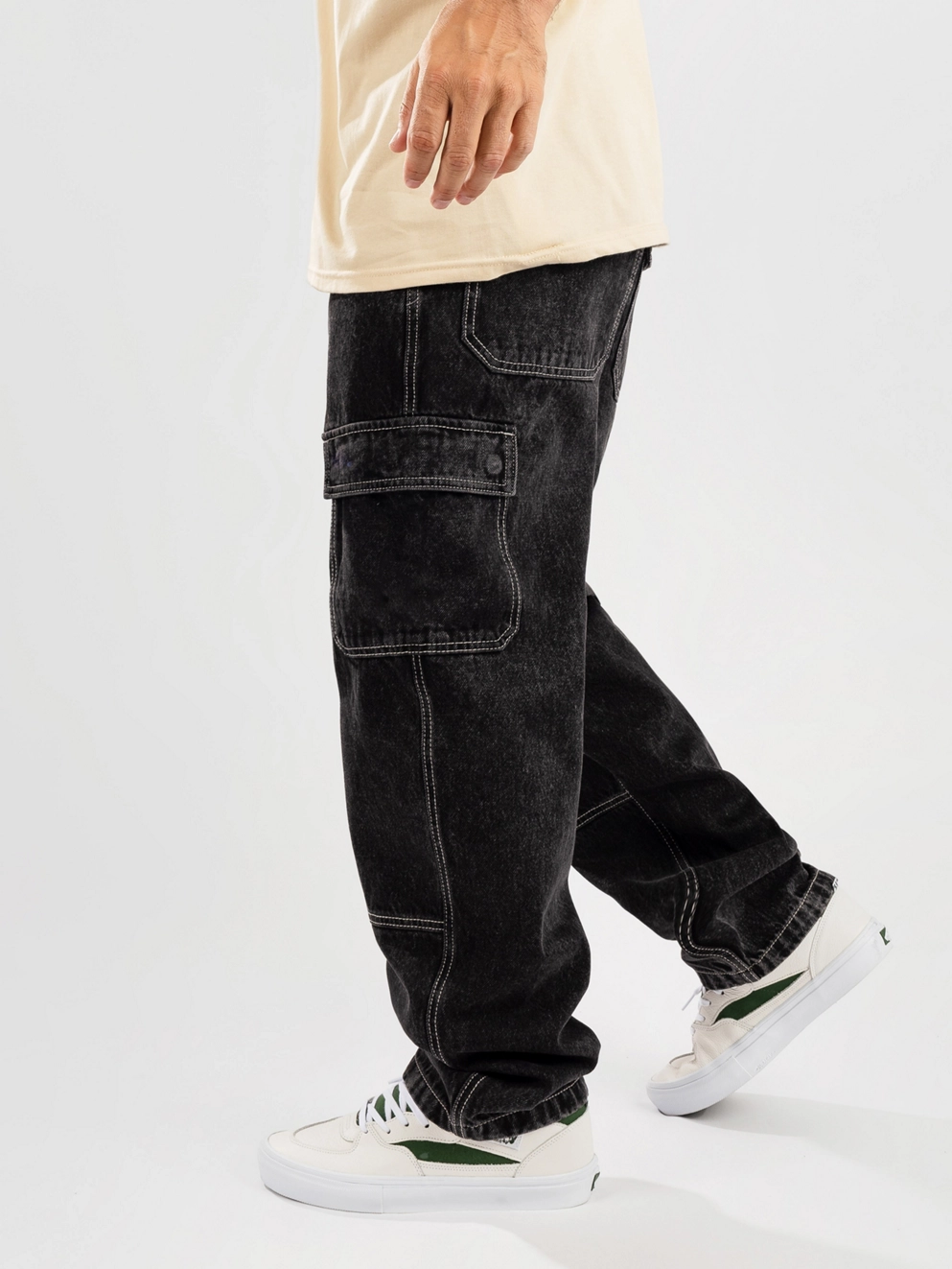 Empyre Sk8 Denim Cargo Jeans black