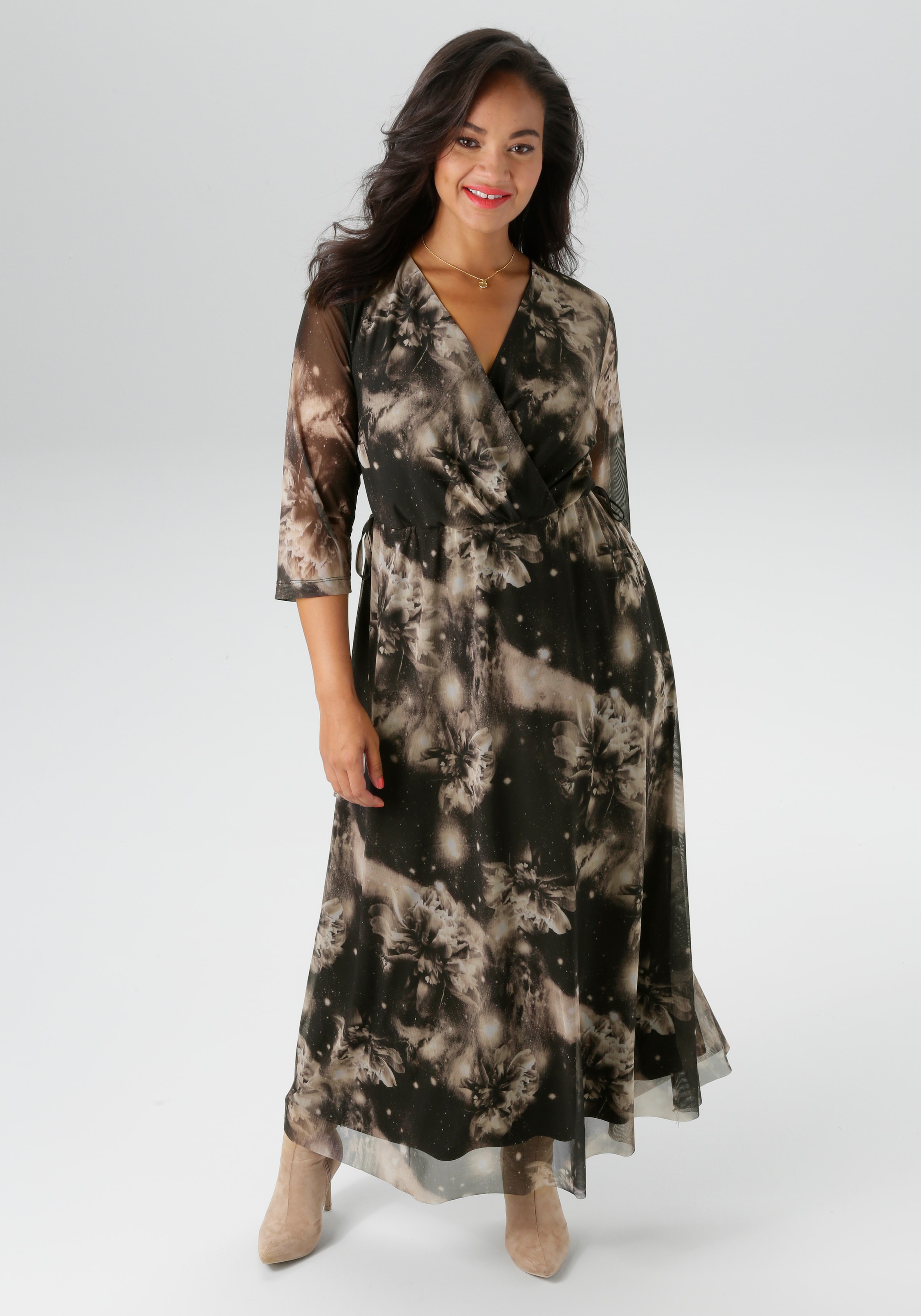 Aniston PLUS Midikleid In Mesh Qualität - NEUE KOLLEKTION