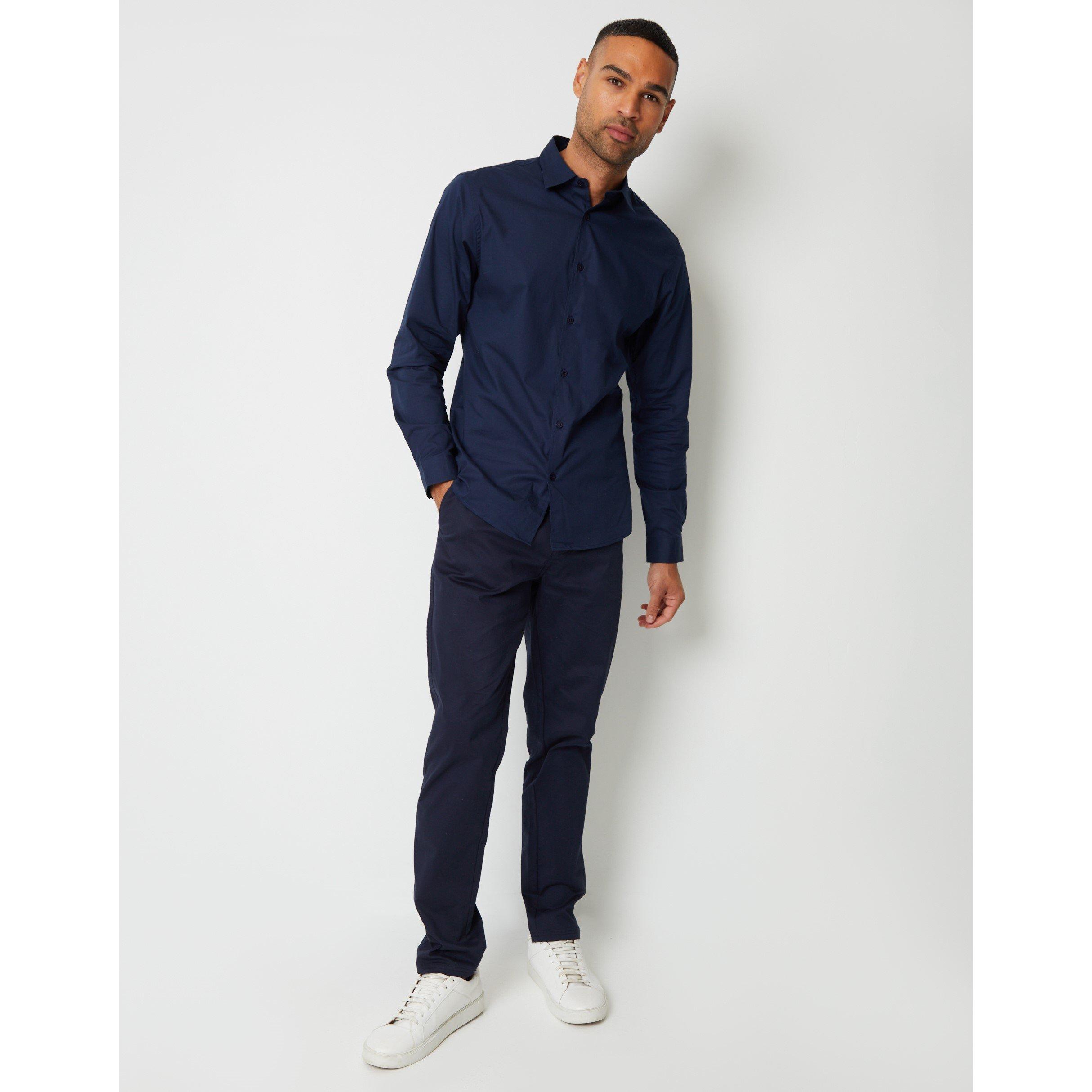 Threadbare TB Long Sleeve Shirt Mens
