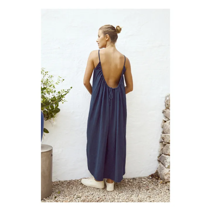Anja Paris Robe Gaze de Coton | Bleu marine