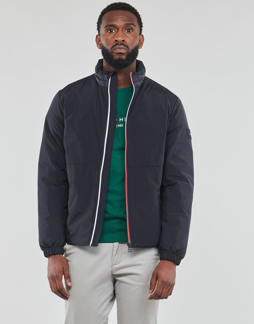 Tommy Hilfiger - MIX MEDIA STAND COLLAR JACKET Marino