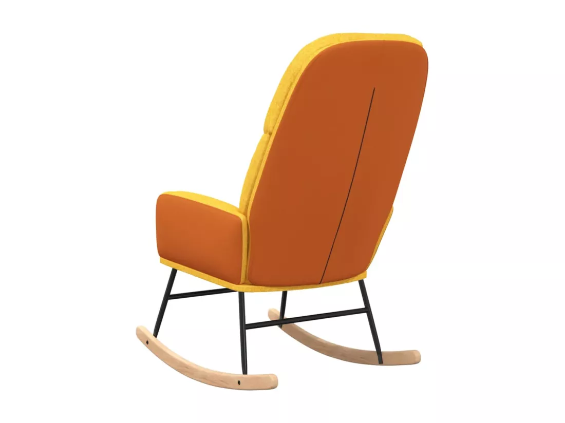 Chaise à bascule Jaune moutarde Tissu