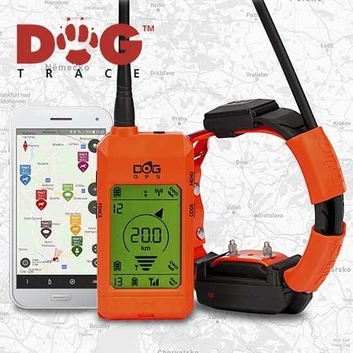 Coleira com rastreador GPS Dogtrace X30T para cães, laranja