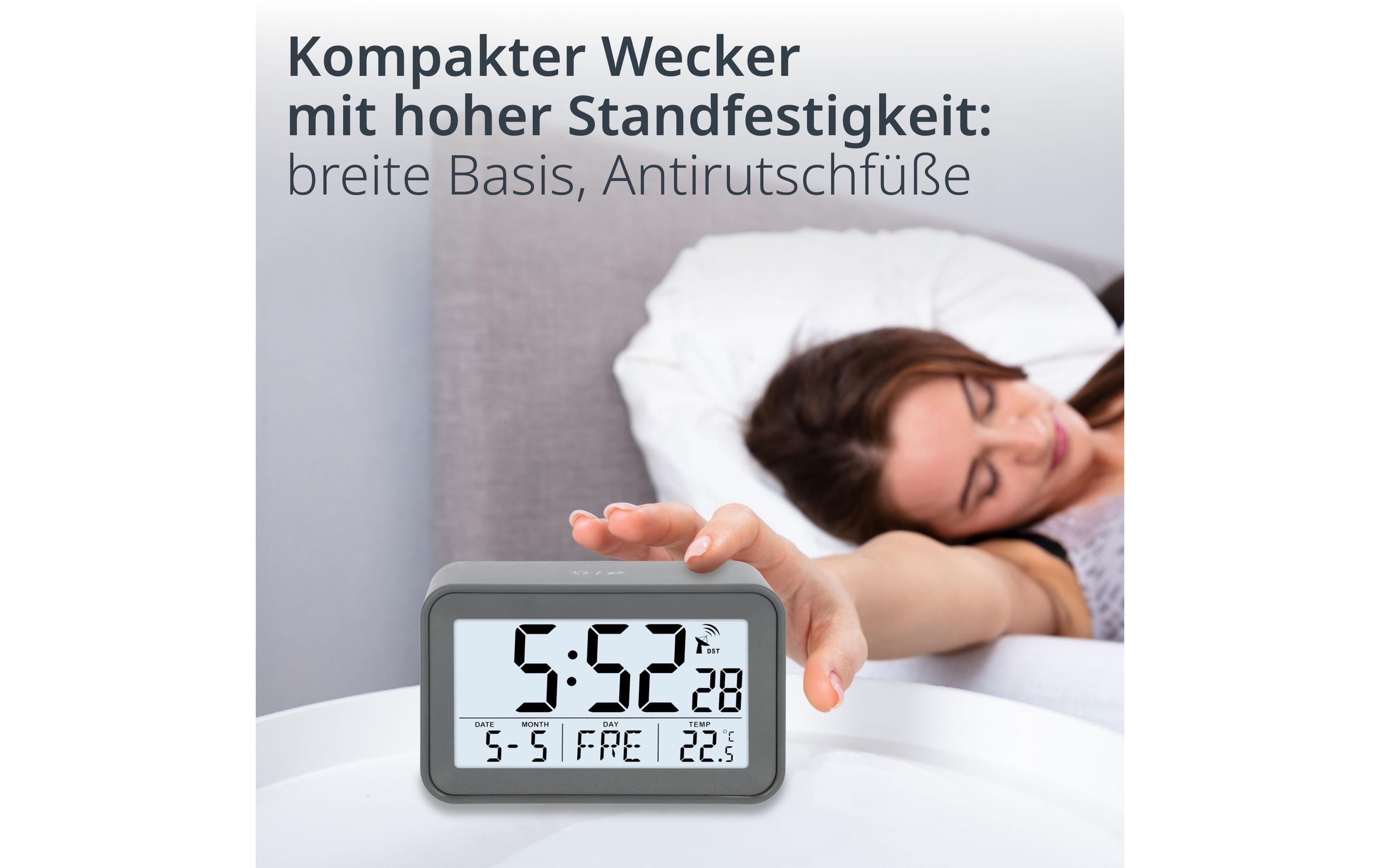 Funkwecker mit KalenderWecker mit digitaler Anzeige