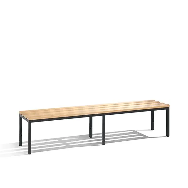 Bænk CP Basic 196 x 35,3 cm sort/grå