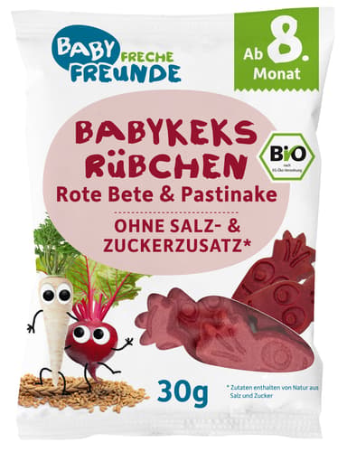 Freche Freunde Bio Babykeks Rübchen Rote Bete & Pastinake