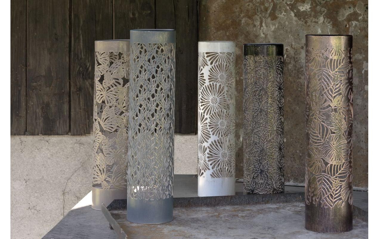 STT Laterne »Antic Pillar Blossom 38 cm« Stilvolle Solar-Gartenlaterne aus Metall
