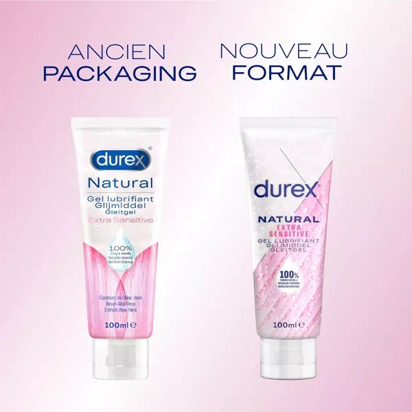 Gel Lubrificante Durex 100% de Origem Natural - Com Aloe Vera - 100ml