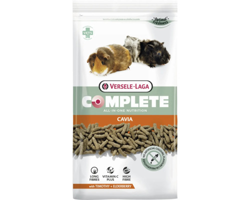 Knaagdiervoer VERSELE-LAGA Complete Cavia 1,75 kg geëxtrudeerde pellets met groenten (10% wortelen) hoog gehalte aan ruwe vezels (20%) voor cavia's in een vershoudzakje