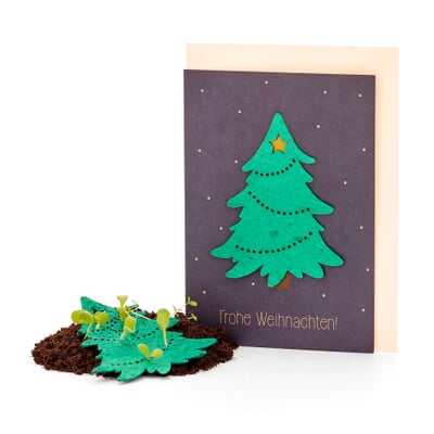 Weihnachtskarten mit Wildblumensamen