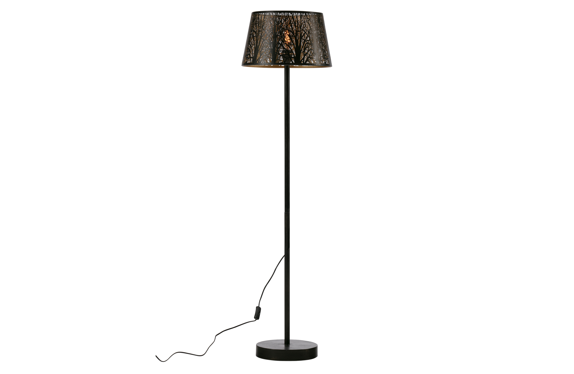 WOOOD Exclusive staande lamp Keto Keto staande lamp - zwart/antique brass