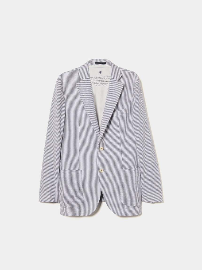 Blazer de riscas slim fit
