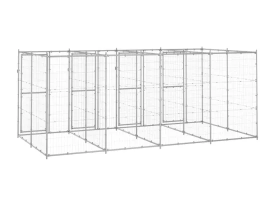 Chenil extérieur cage enclos 440 x 220 x 180 cm 02_0000430