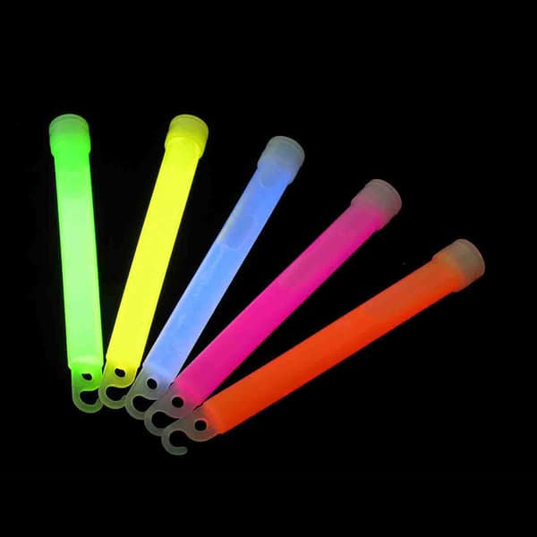 10 store glowsticks - blandede farger 15 cm