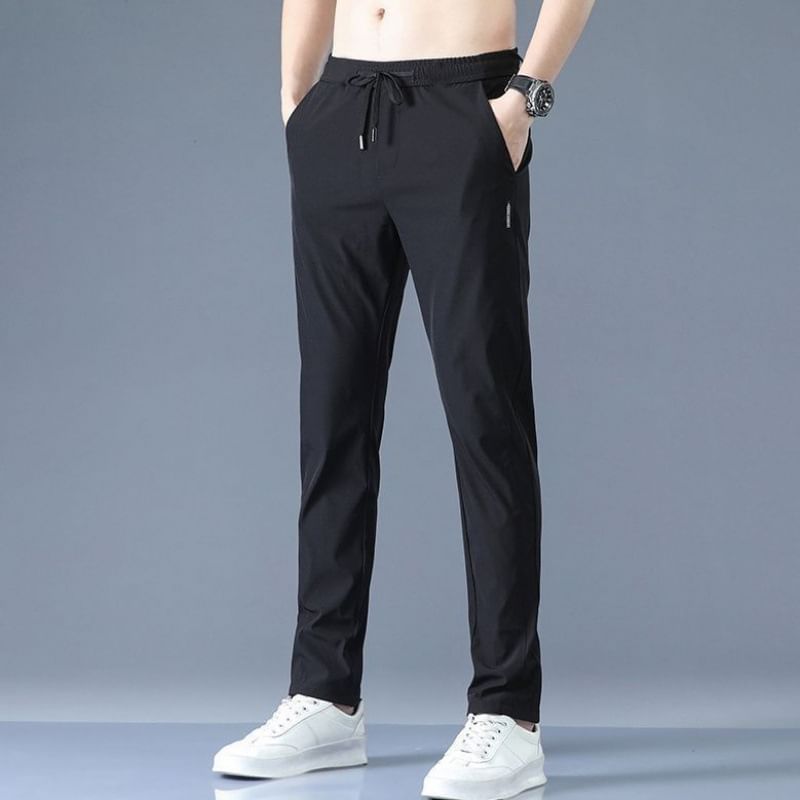 Acrius - Broek met appliqué en trekkoord in de taille