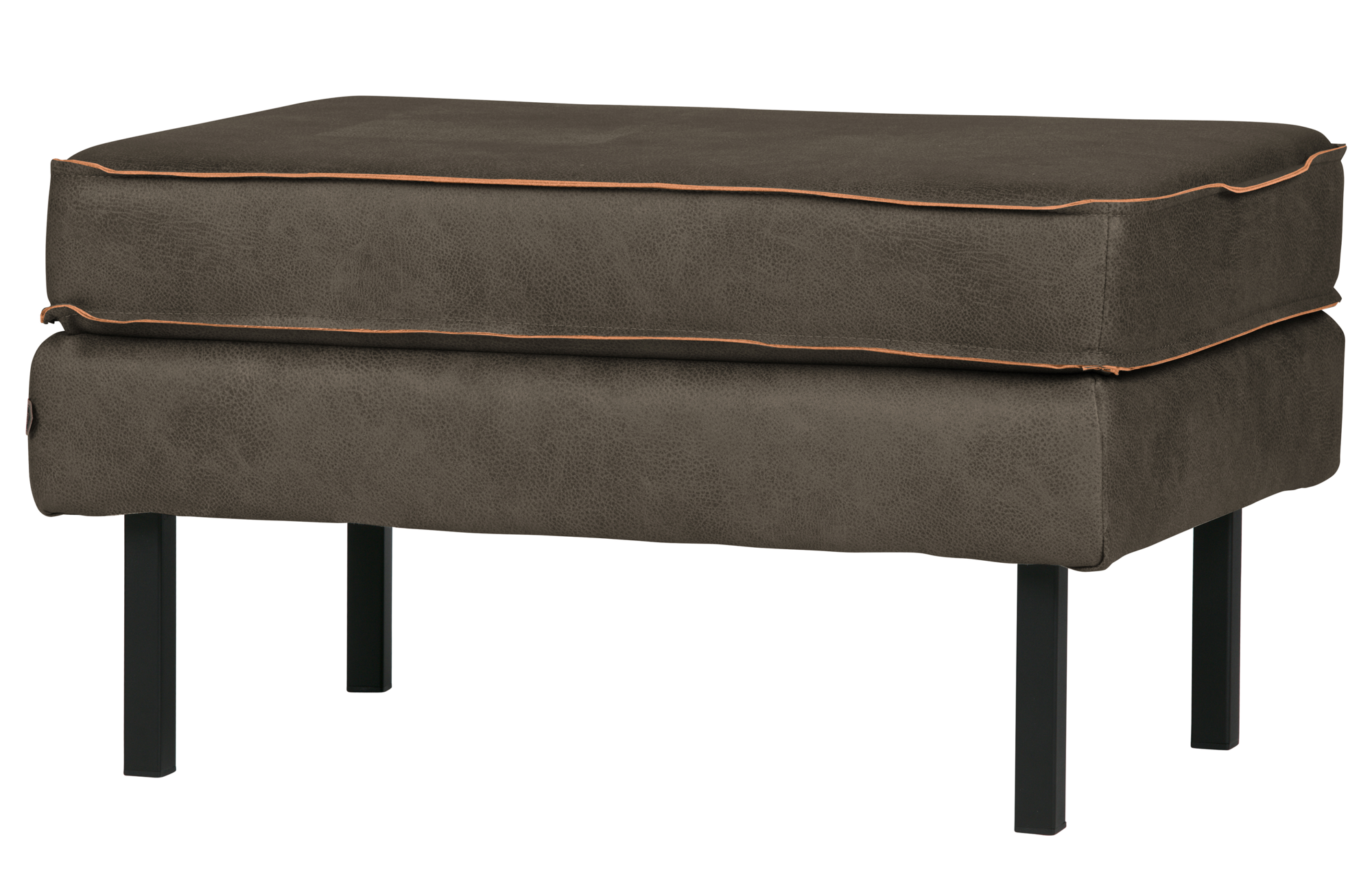 BePureHome hocker Rodeo op poten Rodeo hocker op poten Leer Army