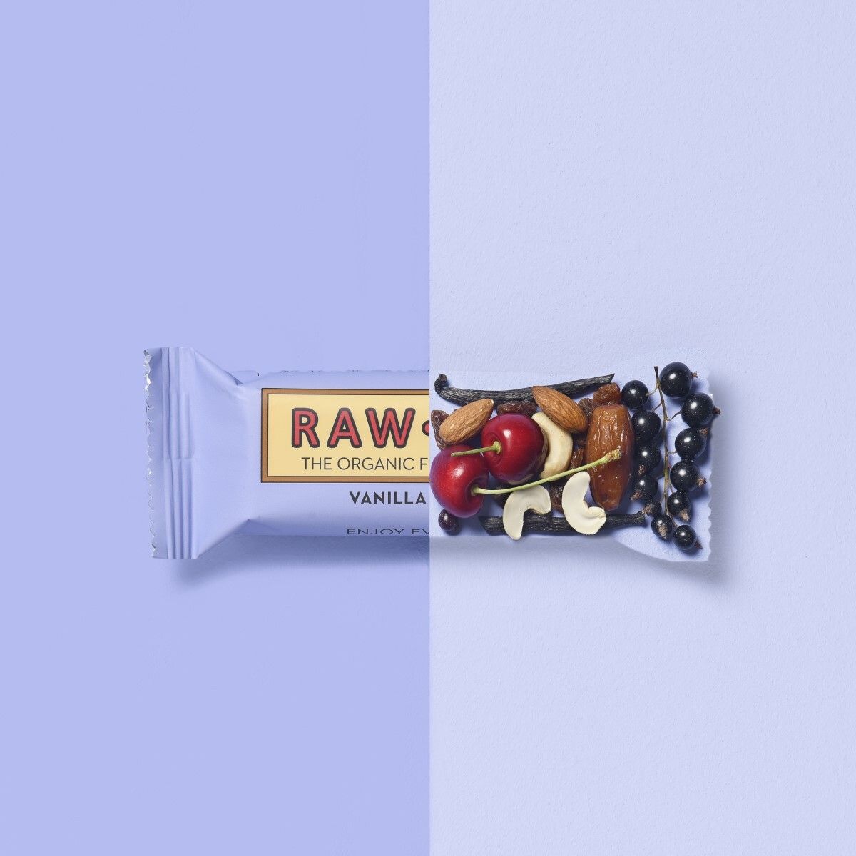 RAWBITE Frucht- & Nussriegel mit Vanille und Beeren