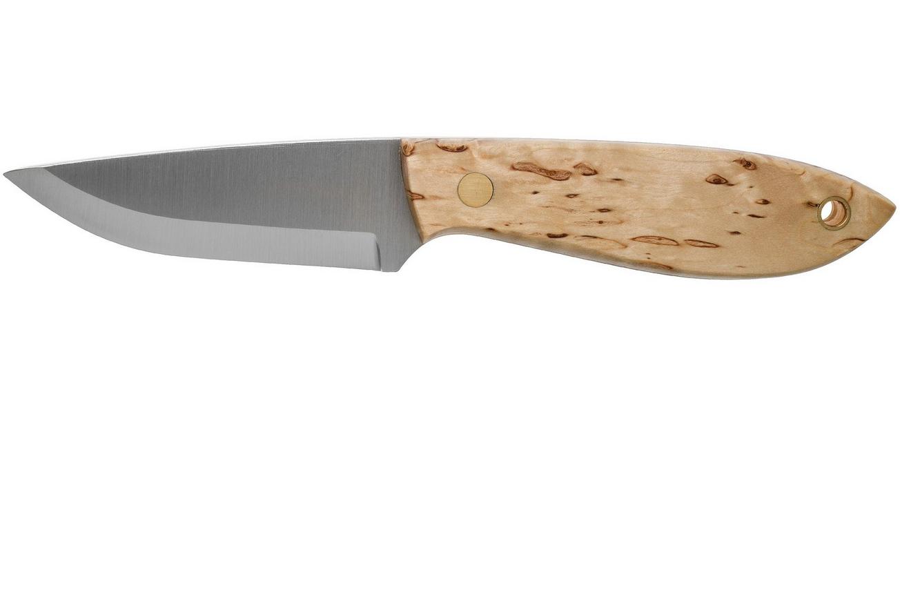 Brisa Bobtail 80 Curly birch handle, 12C27 scandi, Multicarry sheath 9950