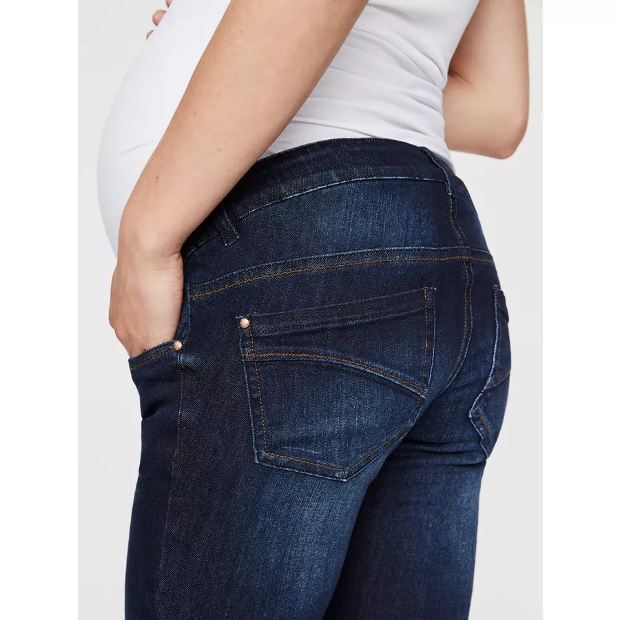 mama licious Umstandsjeans MLRENO Dark Blue Denim
