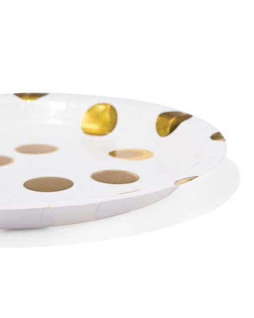 assiette en papier grande dorée lot de 8