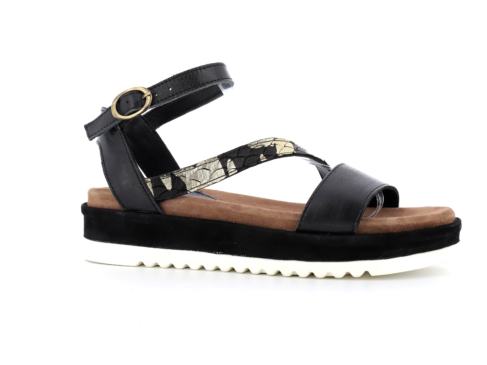 Metamorf ose-LACELLULE Cuir Noir Or