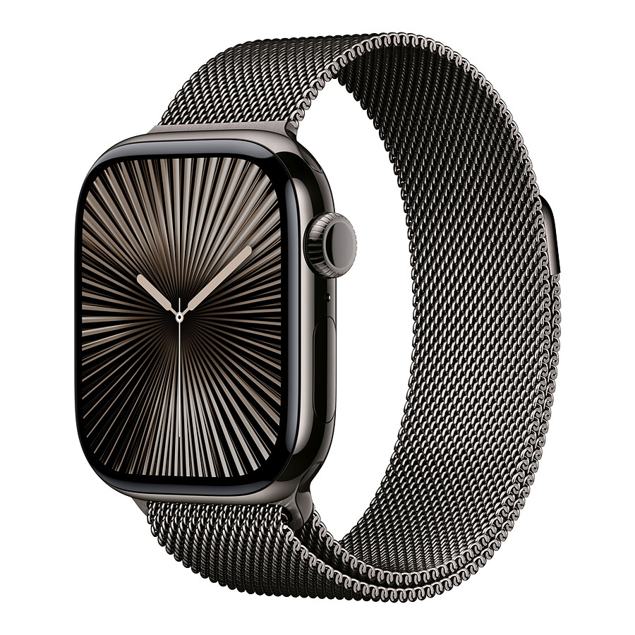 Apple Watch Series 10 GPS + Cellular - Titane Ardoise - Bracelet Milanais - 42 mm