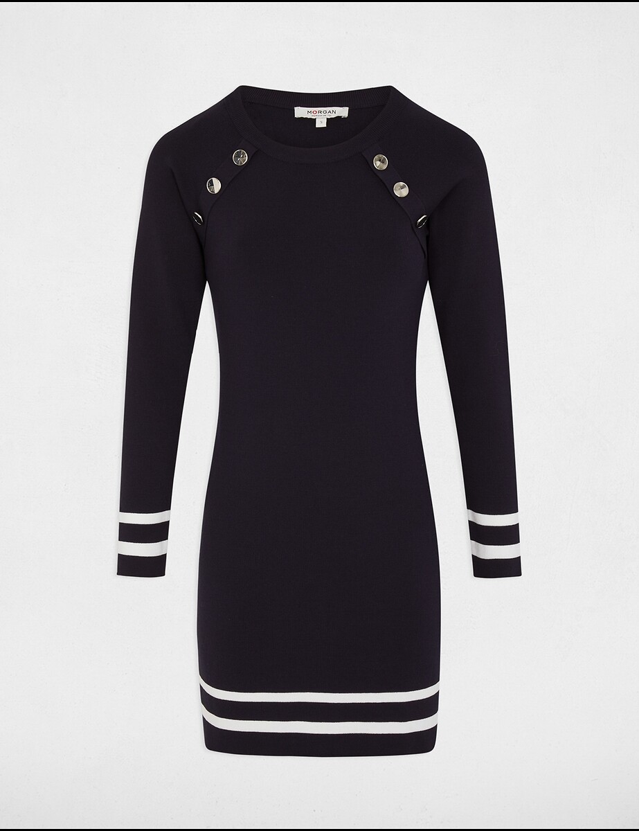MORGAN<br>Vestido curto de malha ajustado