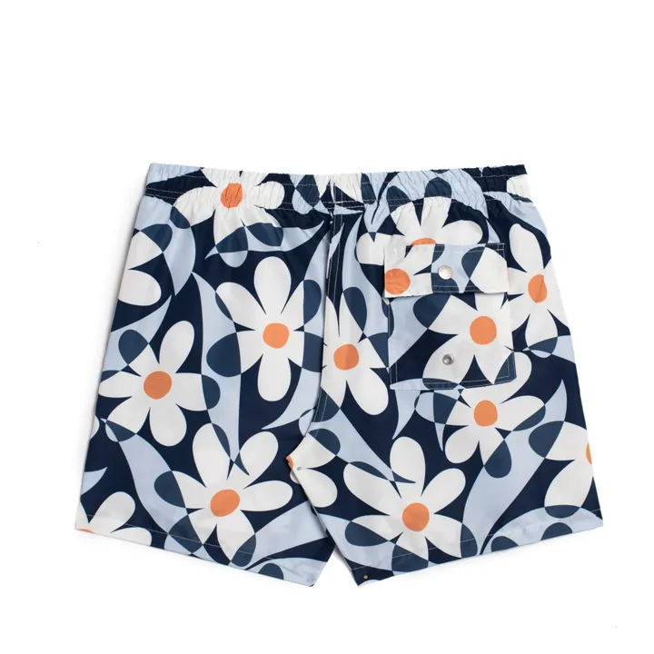 Bather Short de Bain Daisy Fibres Recyclées | Bleu