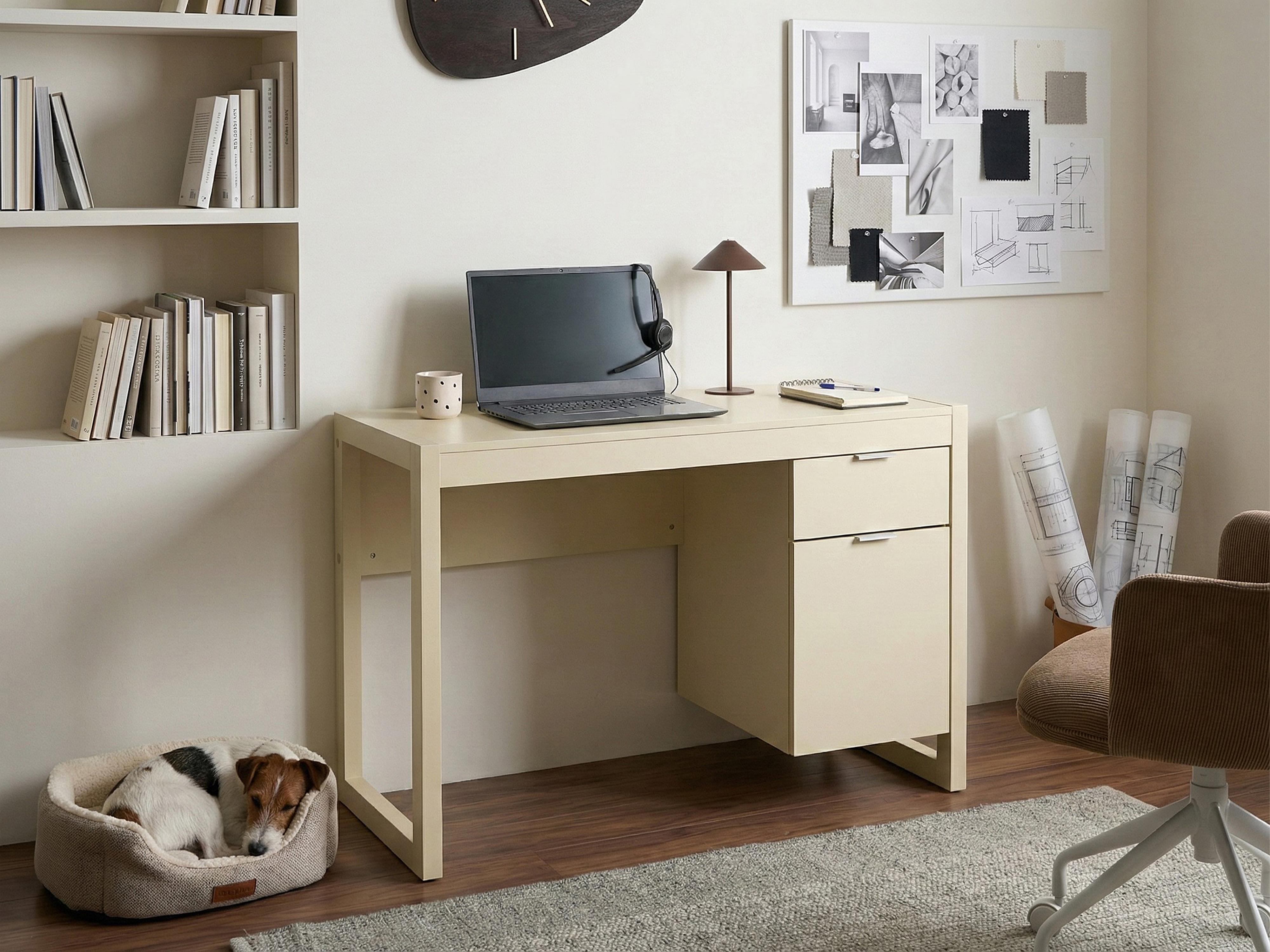 Bureau JOHNSON Lichtbeige 112 cm 50 cm