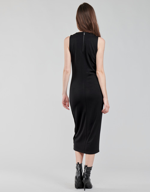 Karl Lagerfeld - KITTED WRAP DRESS Negro