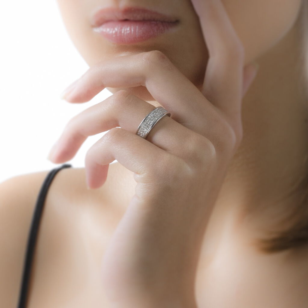 Bague Setti Or Blanc Diamant