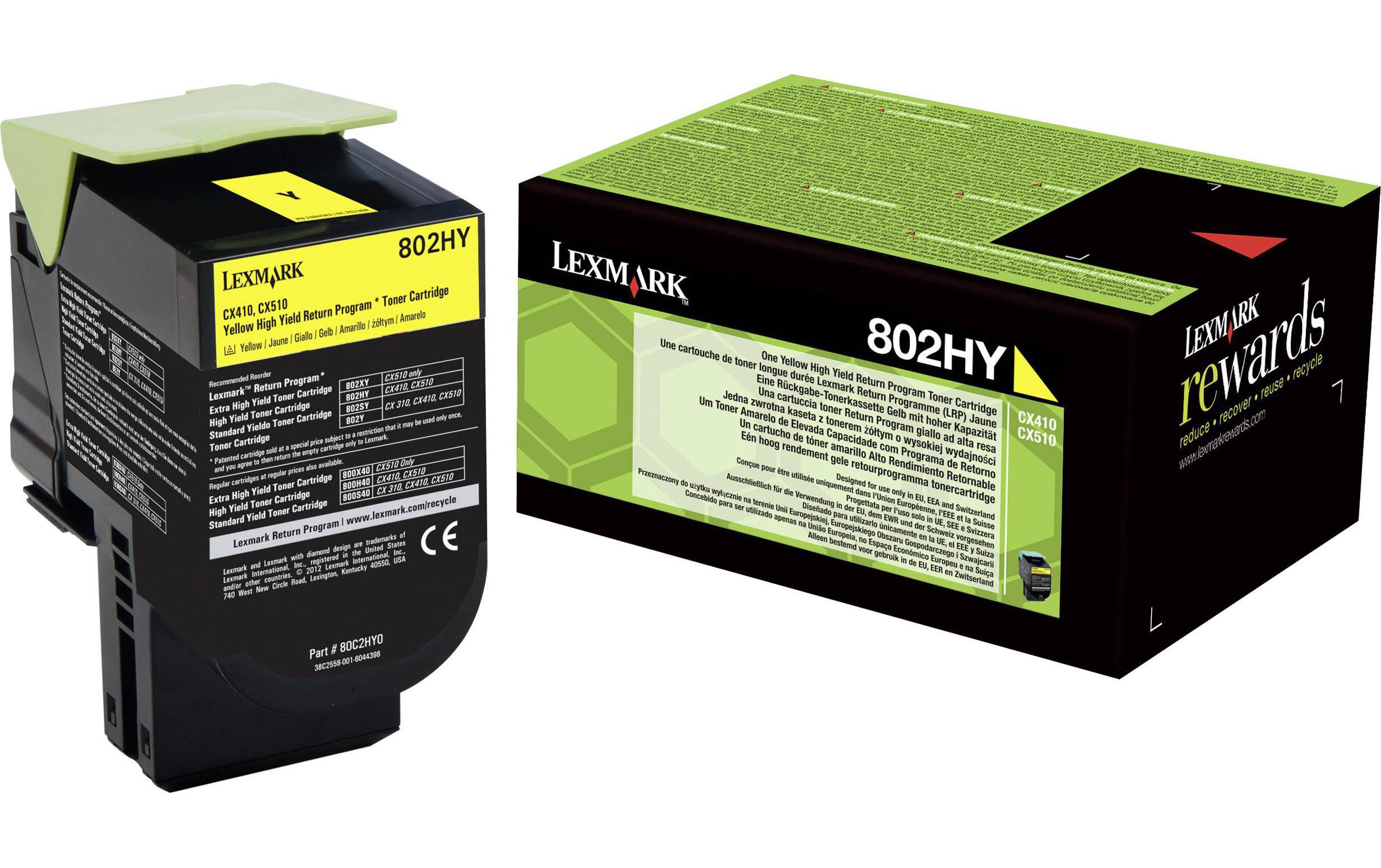 Toner 80C2HY0 YellowToner, cyan