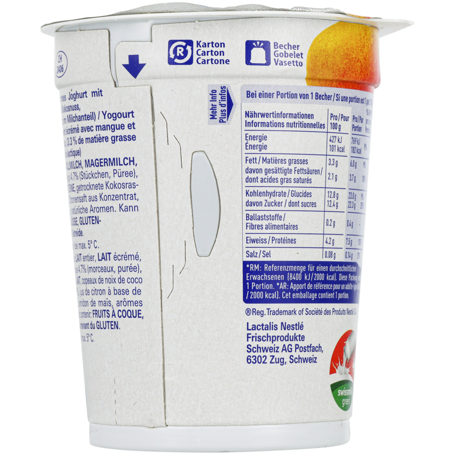 Hirz Joghurt Mango & Kokos 2x180g