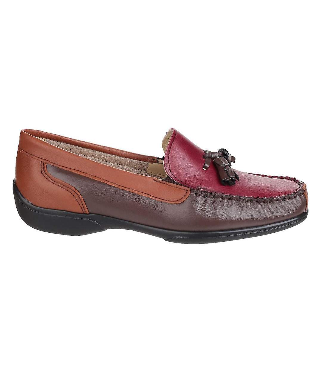 Cotswold Biddlestone - Mocassins en cuir - Femme (Chataigne/Fauve/Bordeaux) - UTFS1668