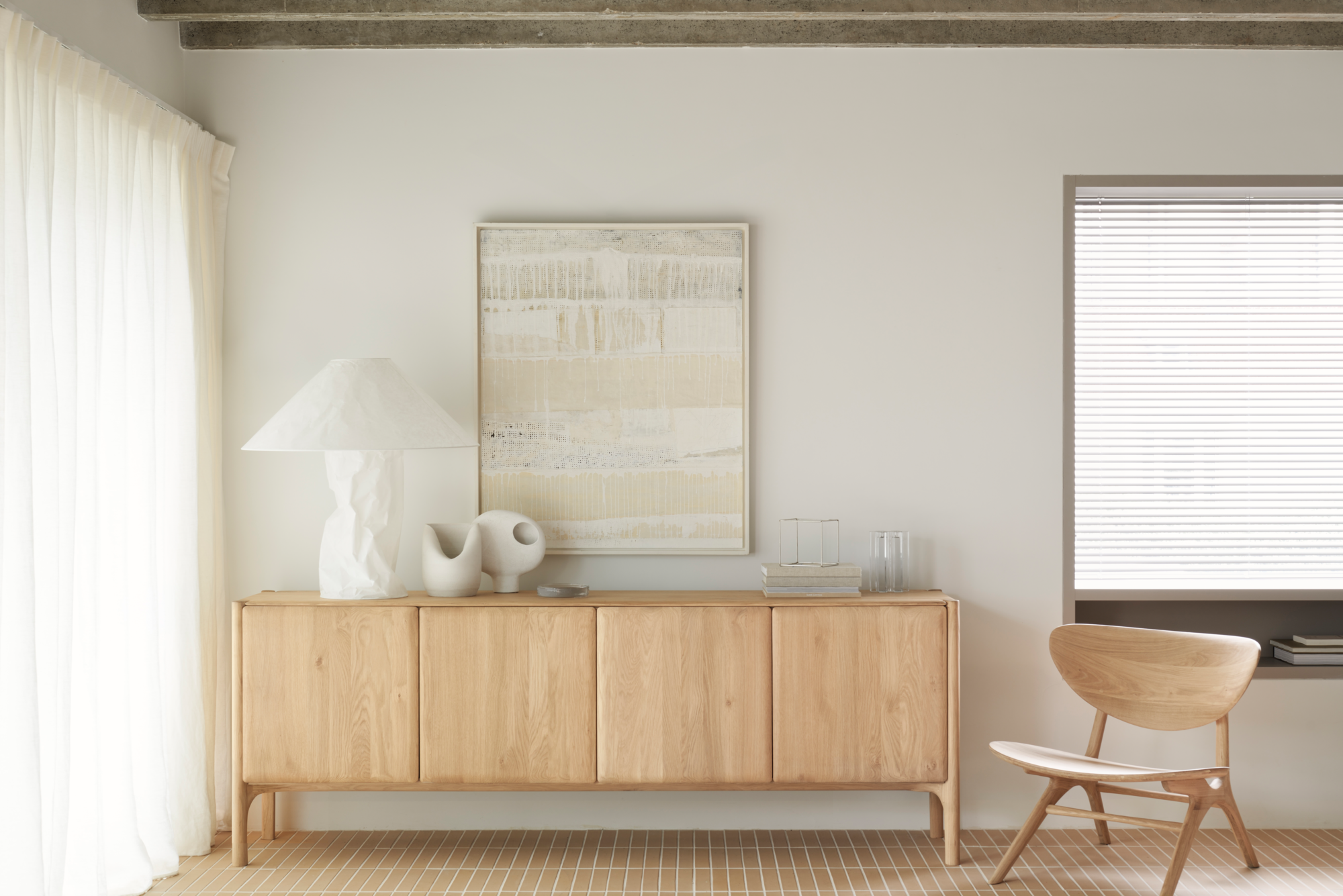 PI buffetkast- eiken - 3 deurs - 174x45x83 cm