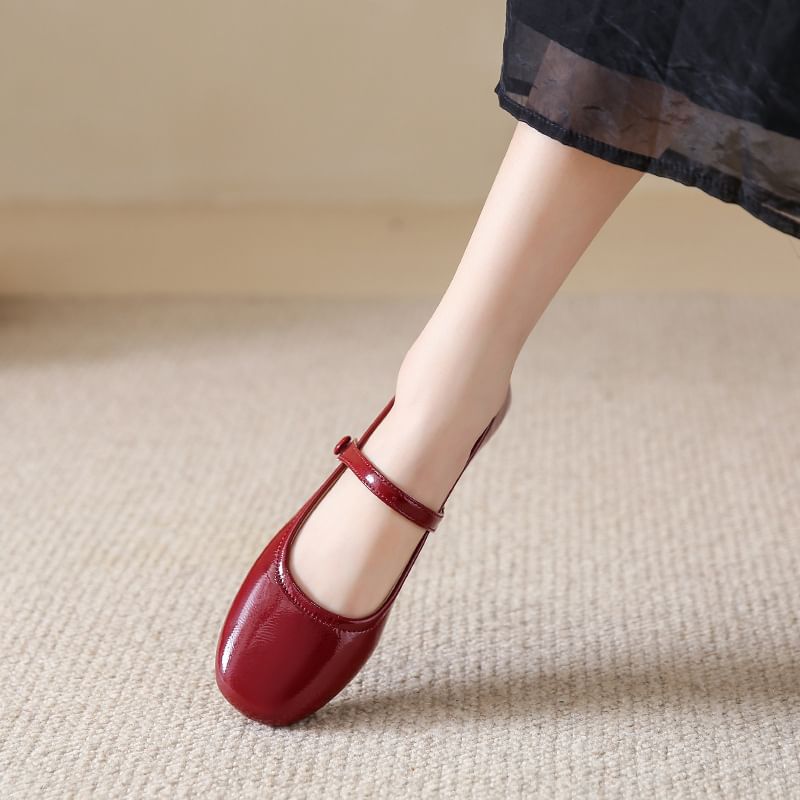Asterisk - Kunstleren Mary Jane-schoenen
