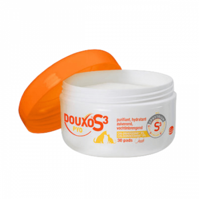 Lingettes nettoyantes Douxo S3 Pyo Pads pour chien et chat