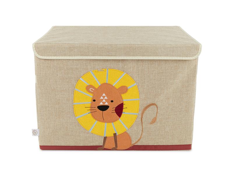 bieco Spielzeugbox Löwe 36 x 36 x 51 cm Aufbewahrungsbox mit Deckel