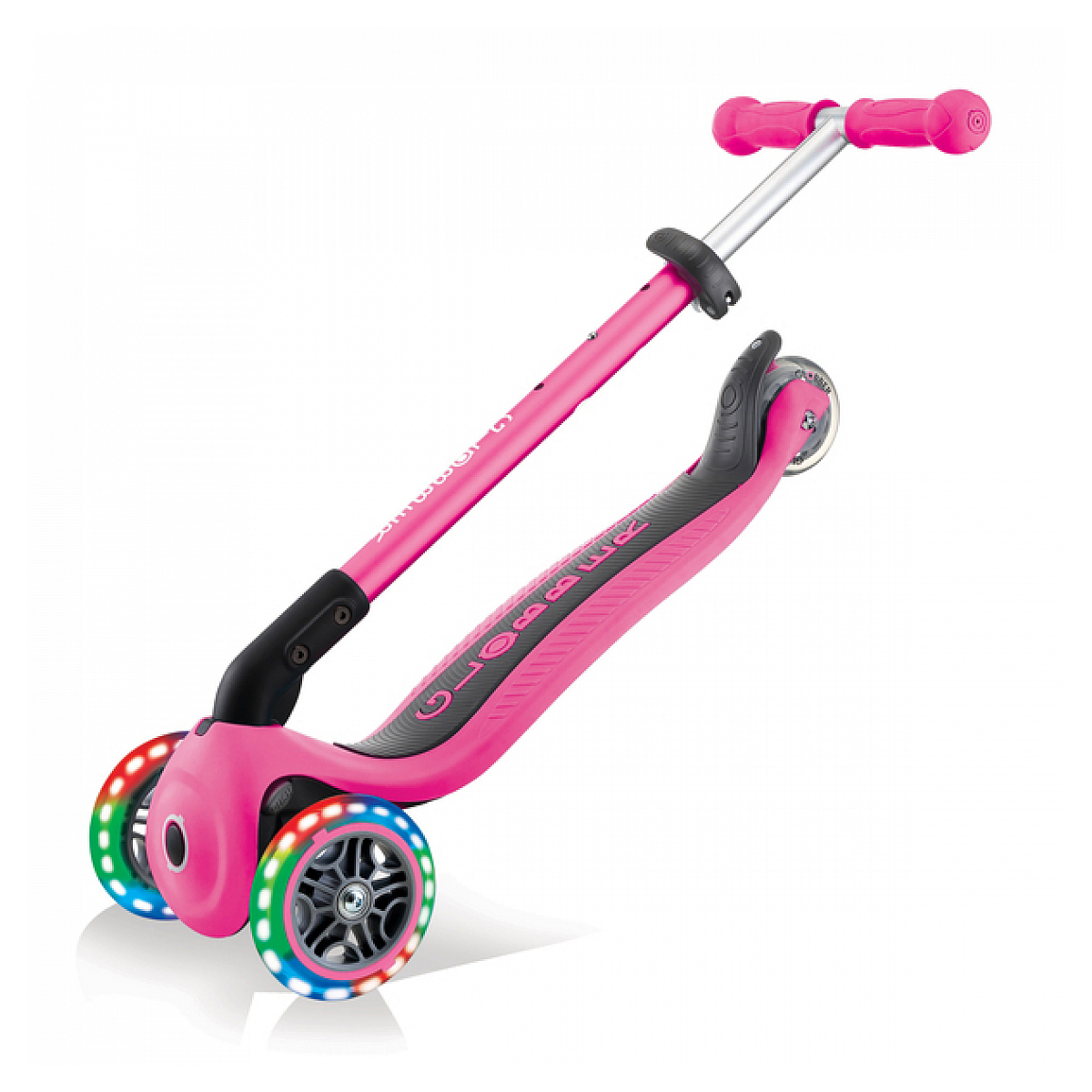 Trottinette enfant lights pliables primo rose fluo-fuchsia