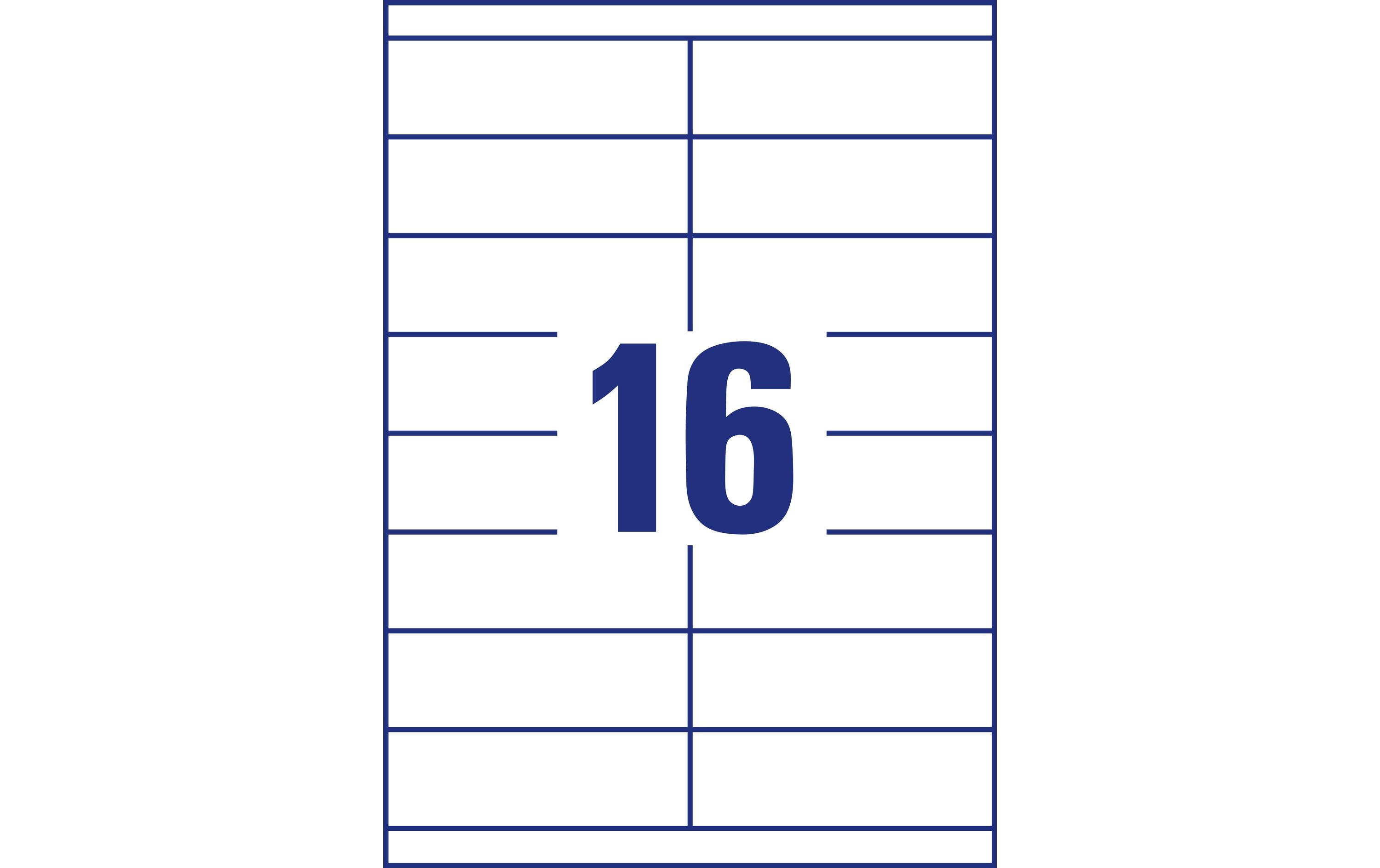 Universal-Etiketten 3665 105 x 33.8 mm, 100 BlattWeisse Aufkleber, permanent haftend