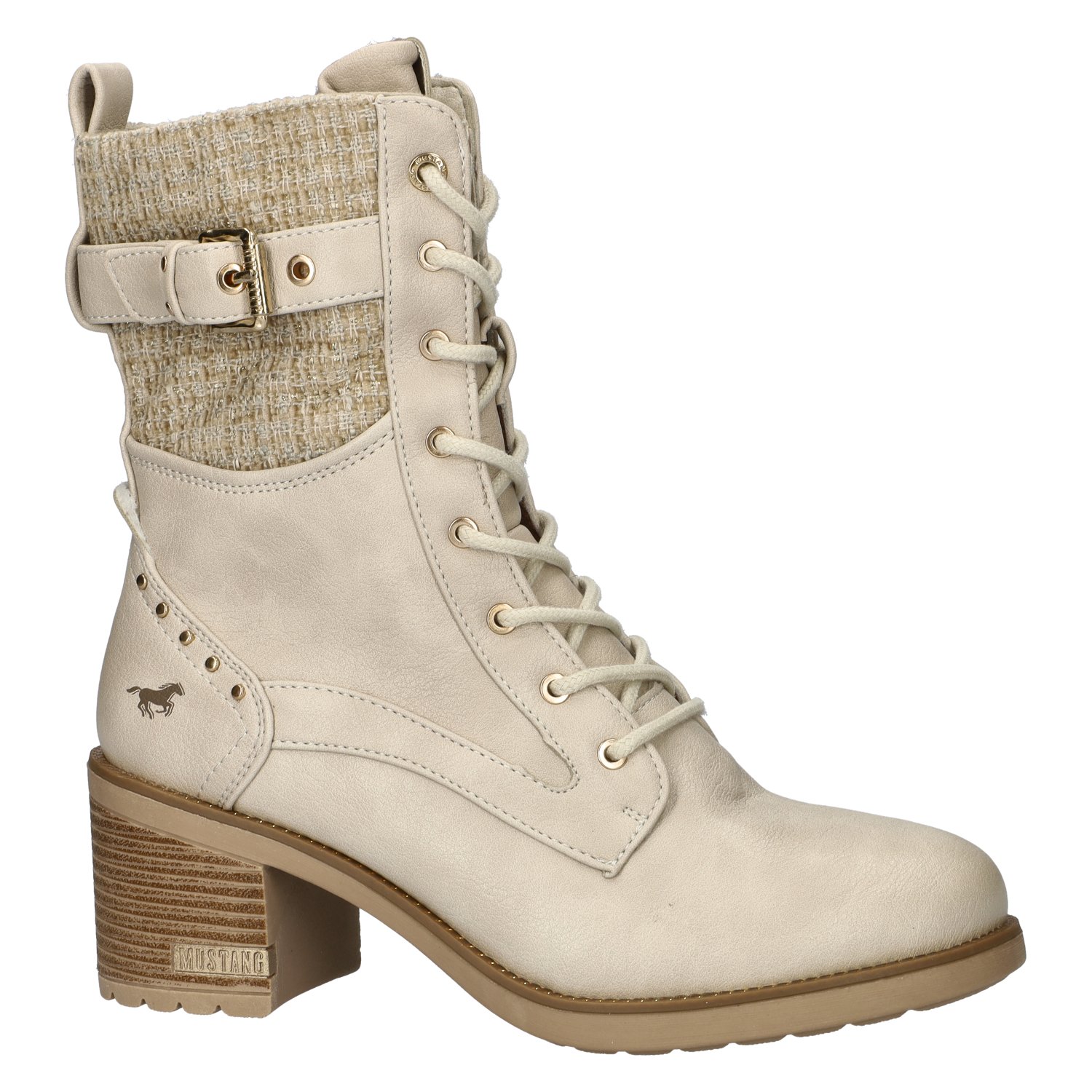 dames veterboot Mustang Wit