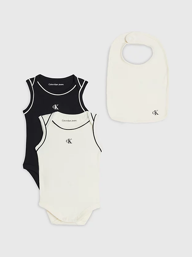 Conjunto para presente composto por body e babador.