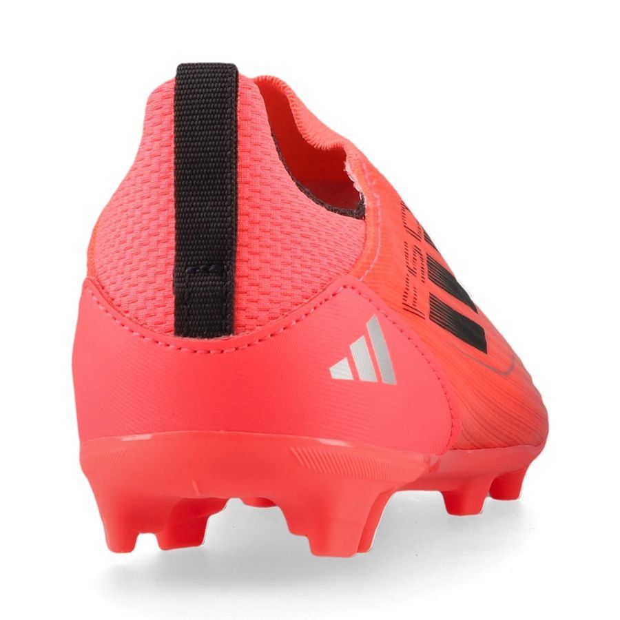 adidas F50 League Laceless FG/AG Vivid Horizon - Turbo/Aurora Black/Argenté Enfant