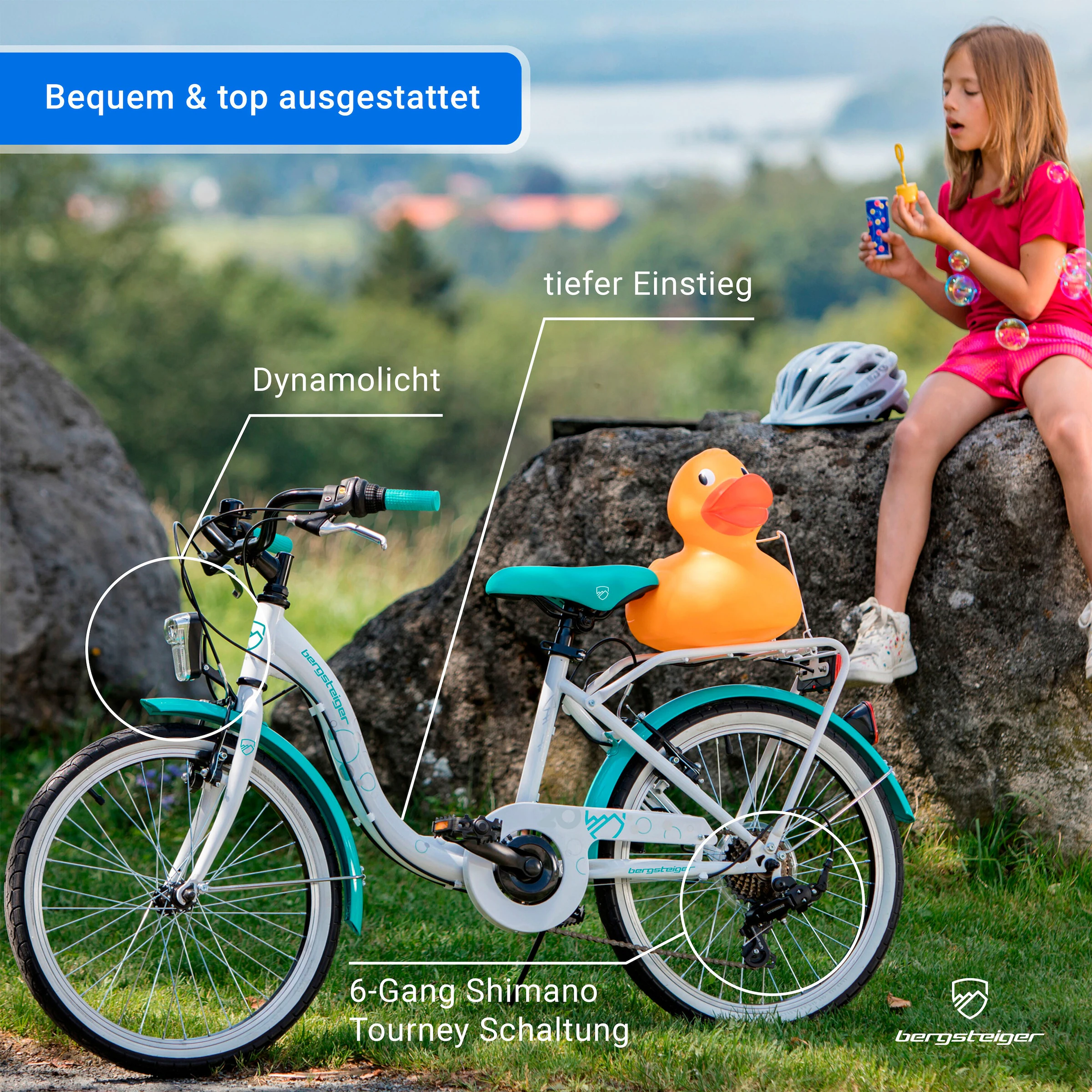 Bergsteiger Citybike Atlantis 20 Zoll | Pink